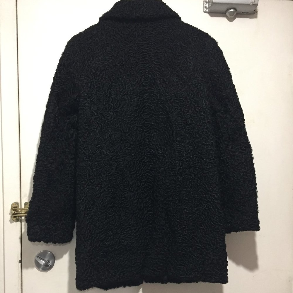 VINTAGE PERSIAN LAMB FUR REVERSIBLE COAT SIZE S - Picture 3 of 10